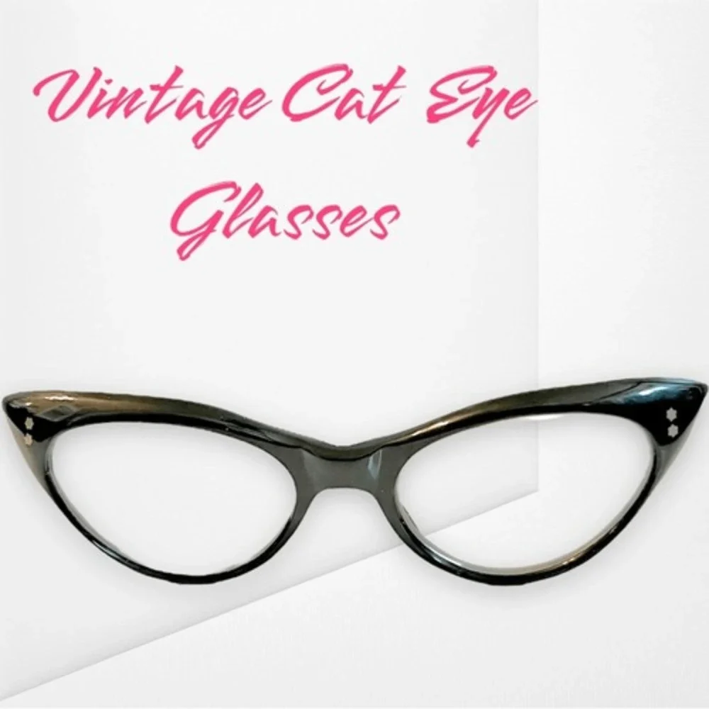 Vintage cat frame glasses by France Swank. Mint condition.